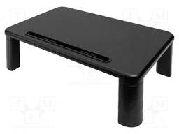Monitor stand; 10kg; black; wood,plastic; 400x280x145mm