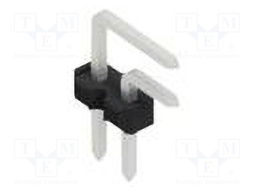 Connector: pin strips; pin header; male; PIN: 2; 2.54mm; THT; 2x1