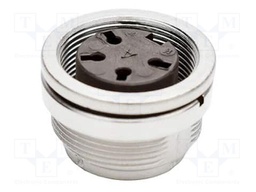 Connector: M16; female; for panel mounting,rear side nut; socket