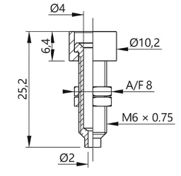 Socket; 4mm banana; 36A; 60VDC; Cutout: Ø6mm; yellow; nickel plated