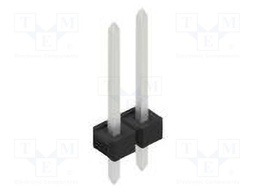 Connector: pin strips; pin header; male; PIN: 2; 2.54mm; THT; 1x2