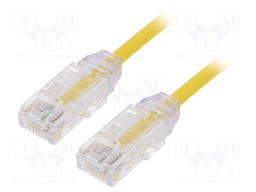 Patch cord; TX6-28™,U/UTP; 6; stranded; Cu; LSZH; yellow; Len: 1m
