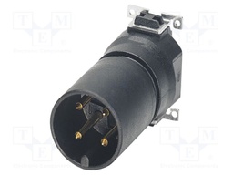 Connector: M12; contact insert; PIN: 4; 250V; straight; SMT; A code