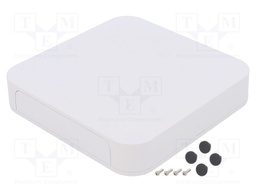 Enclosure: with panel; PF; X: 175mm; Y: 175mm; Z: 35mm; ABS; white