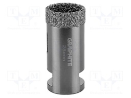Diamond hole saw; 28mm; glaze,ceramic tile; Thread: M14