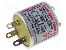 Filter: anti-interference; mains; Cx: 100nF; Cy: 2.2nF; 4mH; 250V