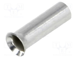 Bootlace ferrule; non-insulated; copper; 1.5mm2; 7mm; tinned