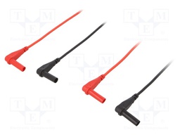 Test lead; Urated: 1kV; Inom: 10A; Len: 1.219m; insulated; black,red