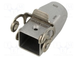 Enclosure: for HDC connectors; 180 °C; size 21.21; IP44; M20