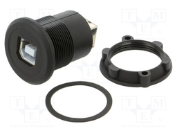 Adapter; USB B socket,both sides; USB 2.0; Thread: M22; 1÷10mm