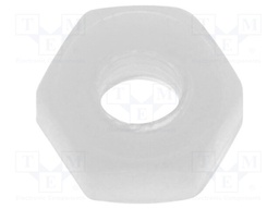 Nut; hexagonal; M3; polyamide; H: 2.7mm; 5.5mm