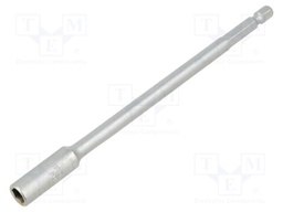 Socket; 6-angles; 7mm; plunger; 1/4"; Overall len: 155mm