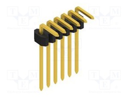Connector: pin strips; pin header; male; PIN: 6; 1.27mm; THT; 1x6