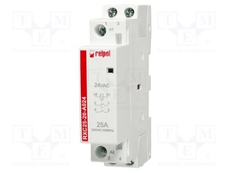 Contactor: 2-pole installation; 25A; 24VAC; NO x2; IP20; RXC25