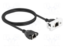 Easy 45; RJ45 socket,both sides; on panel,in housing,push-in