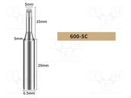 Tip; hoof; 5mm; for soldering station; BK90