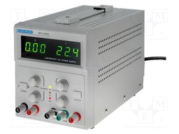 Power supply: laboratory; Channels: 2; 0÷30VDC; 0÷3A; 5VDC; 1A