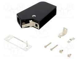 Enclosure: for DIN connectors; size 1; angled