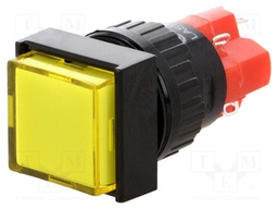 Switch: push-button; Pos: 2; SPDT; 3A/250VAC; 2A/24VDC; yellow; IP40