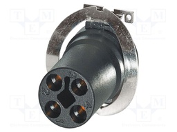 Connector: M12; contact insert; PIN: 4; 63V; straight; SMT; 12A