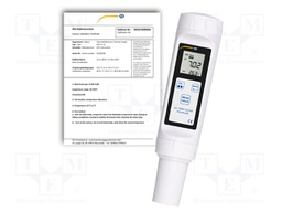 Meter: pH; LCD; -1÷15pH; 0÷60°C; Accur: ±1°C; Dim: Ø40x186mm
