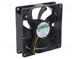 Fan: DC; axial; 12VDC; 92x92x25mm; 67m3/h; 28dBA; Vapo; Out: F type