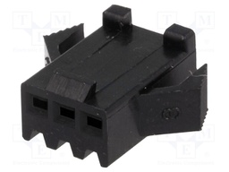 Plug; wire-wire; female; NPP; 2.5mm; PIN: 3; w/o contacts; for cable