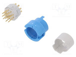 Connector: M23; contact insert; PIN: 12; male; soldering; for cable