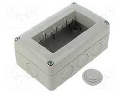 Enclosure: for modular components; IP40; for wall mounting; grey