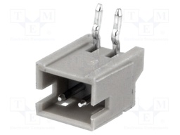 Socket; wire-board; male; 1.5mm; PIN: 2; THT; 100V; 1A; tinned; 20mΩ