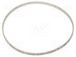 Timing belt; T2.5; W: 4mm; H: 1.3mm; Lw: 265mm; Tooth height: 0.7mm