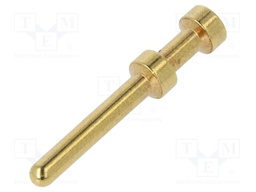 Contact; male; 0.5mm2; 20AWG; gold-plated; crimped; bulk; for cable