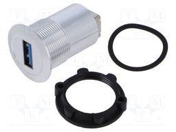 Adapter; USB A socket,USB B socket; USB 3.0; Thread: M22; 1÷10mm