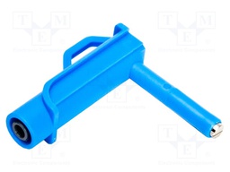 Voltage adapter; Colour: blue; banana socket; Features: magnetic