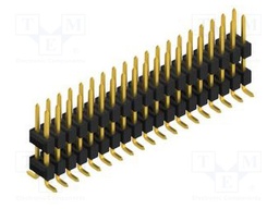 Connector: pin strips; pin header; male; PIN: 38; 2.54mm; SMT; 2x19