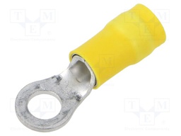 Tip: ring; M5; Ø: 5.3mm; 2.5÷6mm2; crimped; for cable; insulated