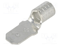 Terminal: flat; 6.4mm; 0.8mm; male; crimped; for cable; straight