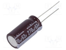Capacitor: electrolytic; low impedance; THT; 270uF; 63VDC; ±20%