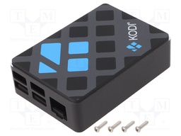 Enclosure: for computer; Raspberry Pi 4 B; aluminium; black