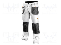 Dungarees; Size: 58,XXL; white-black; HD; 267g/m2