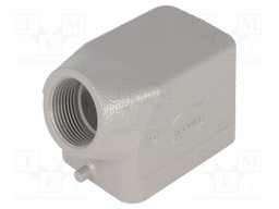 Enclosure: for HDC connectors; Han B; size 6B; for cable; angled