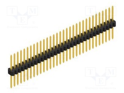 Connector: pin strips; pin header; male; PIN: 32; 1.27mm; THT; 1x32
