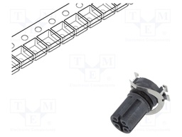 Socket; M12; PIN: 4; female; D code-Ethernet; on PCBs; SMT; 250V; 4A