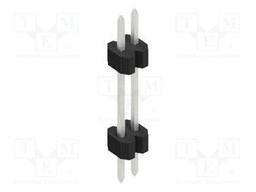 Connector: pin strips; pin header; male; PIN: 2; 1.27mm; THT; 1x2
