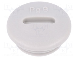 Stopper; PG9; IP54; Mat: polyamide; light grey