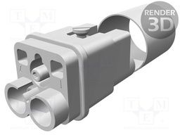 Connector: rectangular; male; Han Q 2/0; PIN: 3; 2P+PE; size 3A