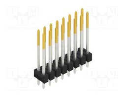 Connector: pin strips; pin header; male; PIN: 16; 2.54mm; THT; 2x8