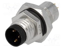 Connector: M8; male; PIN: 3; for panel mounting,rear side nut