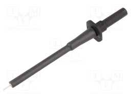 Test probe; 1A; black; Socket size: 4mm; Plating: nickel plated
