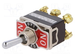 Switch: toggle; Pos: 3; DP3T; ON-OFF-ON; 10A/250VAC; -25÷70°C